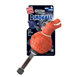 Игрушка для собак Динобол Т-рекс 13см с отключаемой пищалкой резина GiGwi 75412