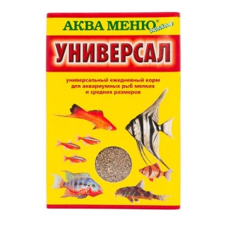 Корм для рыб Аква-Меню "УНИВЕРСАЛ" 30г для средних рыб (гранулы) 1/55 R00669