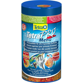 Корм TETRA Pro Menu 250мл для всех видов аквариумных рыб 4вида мелких хлопьев
