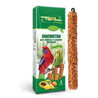 Лакомство для попугаев Триол Triol Standard с фруктами (3шт) 1/10 50161007