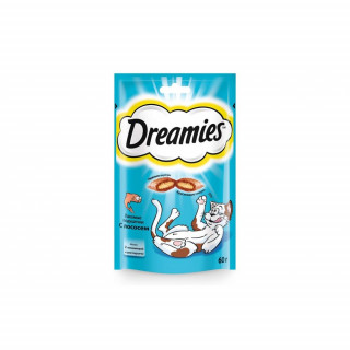 Лакомство Dreamies 60г для кошек с лососем