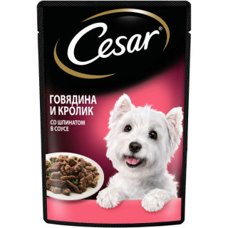 Cesar пауч 85г~28 Говядина/кролик/шпинат