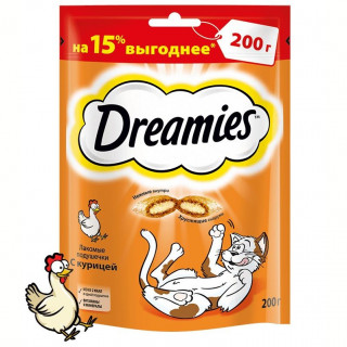 Лакомство Dreamies с курицей 200г 1/8