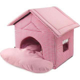 Дом для кошек Садовый 460*500*450 розовый бязь/поролон Gamma 31912052
