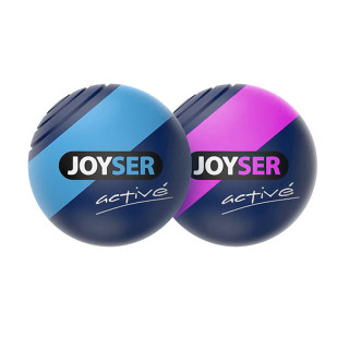 Игрушка для собак JOYSER Active Два резиновых мяча с пищалкой M голубой  розовый,