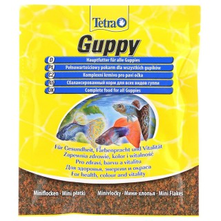 Корм TETRA Guppy Flakes 12г для гуппи (хлопья) без п /193741