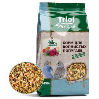 Корм Триол Triol Original 450г ПАКЕТ для волнистых попугаев с овощами 1/24 Uе172