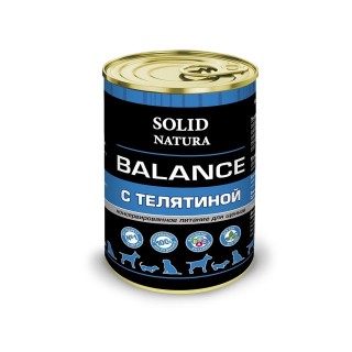 Solid Natura Balance 340г влажный для щенков Телятина