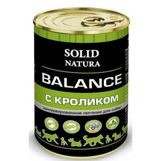 Solid Natura Balance 340г влажный для собак Кролик