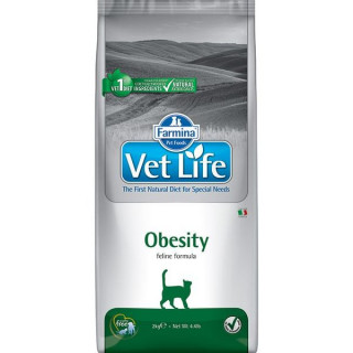 Farmina VetLife Cat Obesity 2кг для кошек диета при ожирении