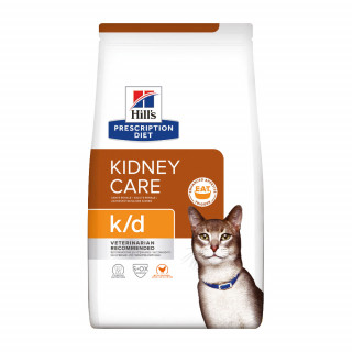 Корм Hills Prescription Diet ветеринарная диета k/d сухой 400г для кошек лечение почек /5484GA