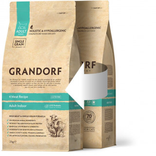 Grandorf 4 Meat Probiotic Indor 2кг для кошек 4 мяса c пробиотиками