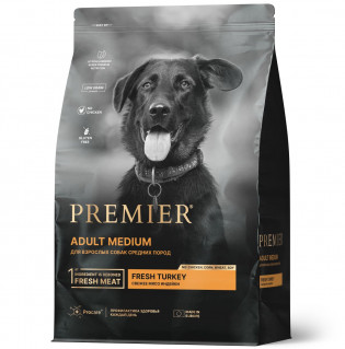Premier Dog Turkey ADULT Medium 1кг для средних собак Индейка