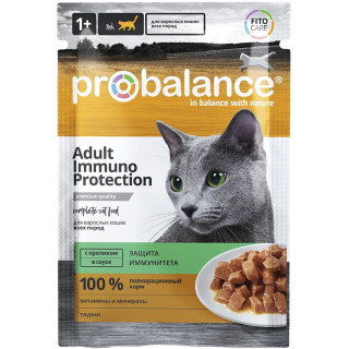 ProBalance пауч в соусе 85г~25 Immuno Protection для кошек с кроликом