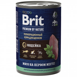 Brit Premium by Nature консервы 410г для щенков с индейкой