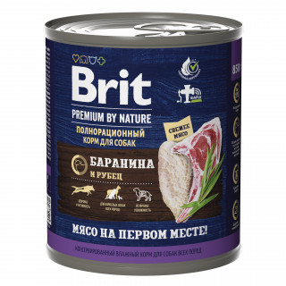 Brit Premium by Nature консервы 850г с Бараниной с Рубцом для собак