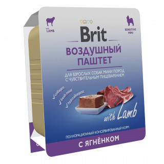 Brit Premium Воздушный паштет 100г Ягненок для мелких собак проблемы пищеварения