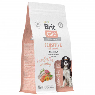 Brit Care Adult Sensitive Metabolic сухой 1,5кг для собак морская рыба индейка