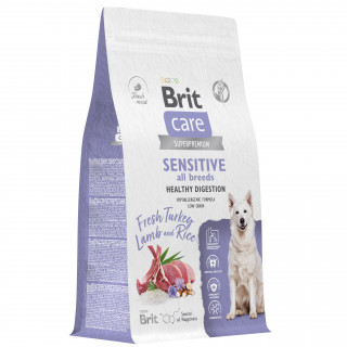 Brit Care Adult Sensitive Healthy Digestion сухой 1,5кг для собак индейка ягненок