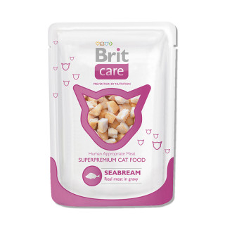 Brit Care White Fish пауч 80г для кошек Морской лещ