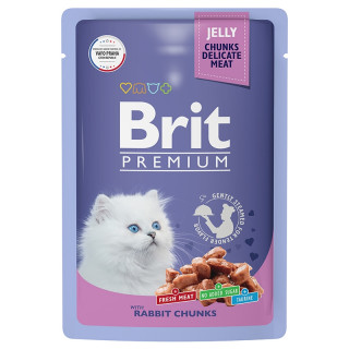 Brit Premium пауч 85г для котят кролик в желе 5050123