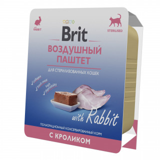 Brit Premium Воздушный паштет 100г Кролик для стерилизованных кошек