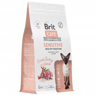 Brit Care Sensitive Healthy Digestion сухой 400г для кошек индейка/ягненок