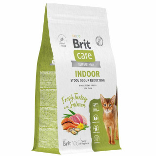 Brit Care Cat Indoor Stool Odour Reduction сухой 400г для кошек индейка/лосось