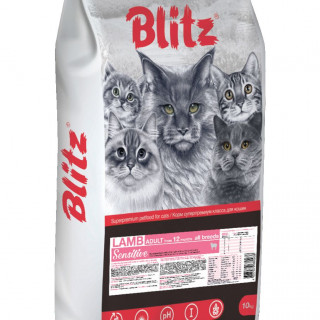 BLITZ Sensitive Cat Lamb сухой 10кг Ягненок для кошек