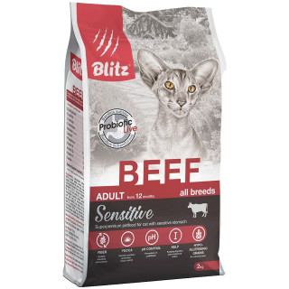 BLITZ Sensitive Cat Beef сухой 2кг Говядина для кошек