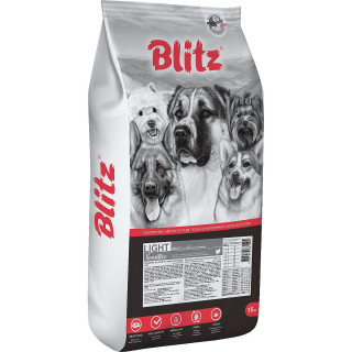 BLITZ Sensitive Adult Light 15кг для взрослых собак всех пород c лишним весом ЛАЙТ