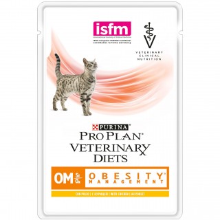 УЦЕНКА Purina ProPlan Veterinary Diets ветеринарная диета пауч 85гр*10 для кошек Курица при ожирении ОМ