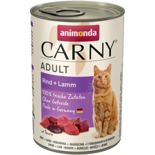 Animonda Carny Adult консервы 400г*6 для кошек c говядиной и ягненком