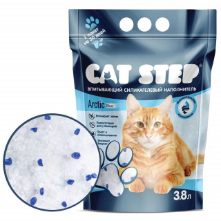 Наполнитель Cat Step Arctic Blue 3,8л/1,77кг силикагель впитывающий 1/8 20363007