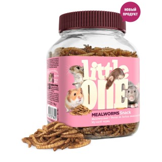 Лакомство для грызунов Little One MealWorms 70г cушеный мучной червь