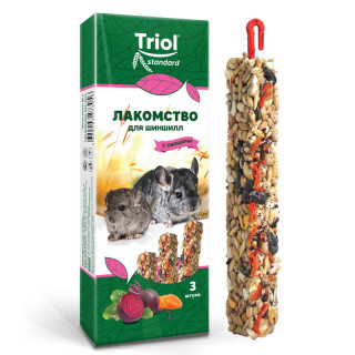 Лакомство для шиншил Триол Triol Standard с овощами (2шт)