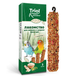 Лакомство для попугаев Триол Triol Standard с кунжутом (3шт) 1/10 50161002