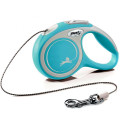 Рулетка FLEXI New Comfort XS трос серый/голубой (3м до 8кг)
