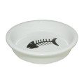 Миска блюдце керамическая для кошек "Рыбка" 240мл 13,5*2,5см /Dogman
