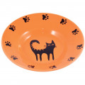 Миска керамическая-блюдце для кошек 0,14л оранжевая КерамикАрт