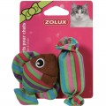 Игрушка для кошек рыбка и конфета с мятой мягкие зеленые (уп 2шт) Zolux