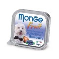 Корм Monge Dog Fruit консервы 100г для собак индейка c черникой