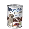 Корм Monge Dog Fresh консервы 400г для щенков мясной рулет телятина с овощами