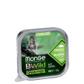 Корм Monge Cat Bwild GRAIN FREE консервы 100г для стерилизованных кошек Кабан Овощи