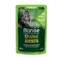 Корм Monge Bwild Cat Grain Free (беззерновой) пауч 85г для стерилизованных кошек Кабан Овощи