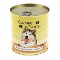 Собачье счастье консервы ж/б 750г*12 для собак Птичьи потрошки с рисом