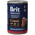 Brit Premium by Nature консервы 410г с говядиной для собак