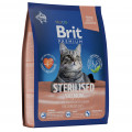 Brit Premium Sterilised Salmon&Chicken 2кг для кошек лосось курица