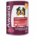 AWARD консервы 750г для взрослых собак кусочки с говядиной и рубцом в соусе