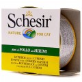 Schesir консервы 85г~56 для кошек Филе куриное+Сурими 0136 /132.С161